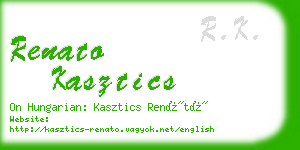 renato kasztics business card